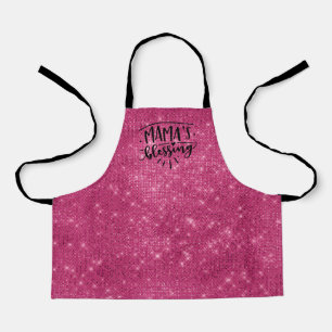 Glam taille enfant et tablier rose brillant