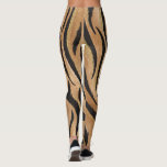 Glam Tiger Print Wild Cat Animal Muster Imitate Go Leggings<br><div class="desc">Dieses stilvolle Design zeichnet sich durch den wilden Tigerprint in Schwarz,  Braun und Imitat aus.</div>