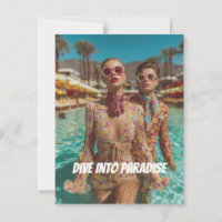 Glam Tropical Pool Party Vibes
