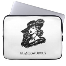 Glam Woman with Cat Fashion Illustration