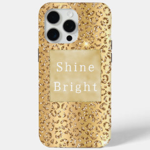 Glam Yellow Glitzer Leopard Case-Mate iPhone Hülle