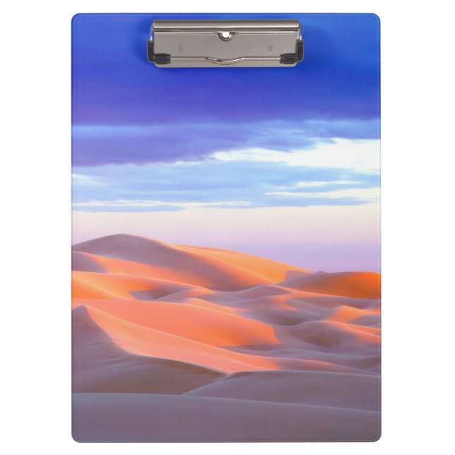 Glamis Sand Dunes bei Sonnenuntergang Klemmbrett (Vorderseite)
