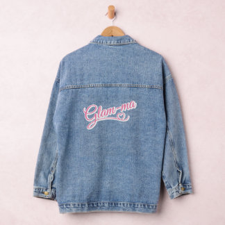 Glamma blanc/rose Denim Jacket