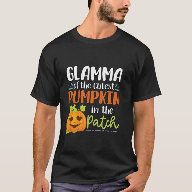 Glamma der Niedlichsten Kürbis im Patcherhaus T-Shirt (Vorderseite)