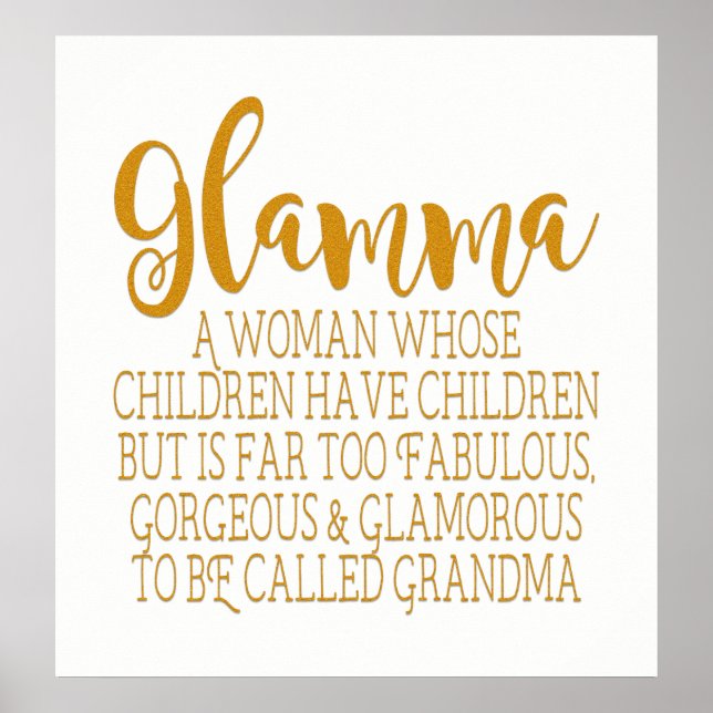 Glamma - Fabulous Oma Poster (Vorne)