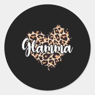 Glamma Leopard Runder Aufkleber