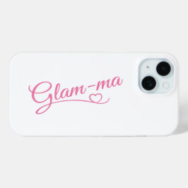 Glamma pink auf weiß Case-Mate iPhone hülle