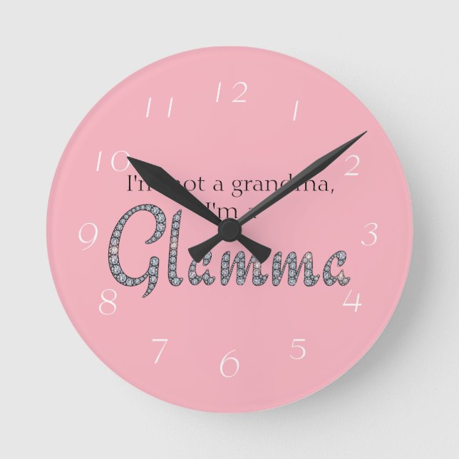 Glamma Runde Wanduhr (Vorderseite)