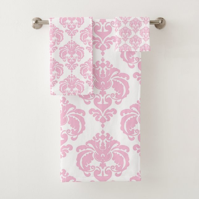 Glamme Royal rose et blanc Damas pour fille Glam (En situation)