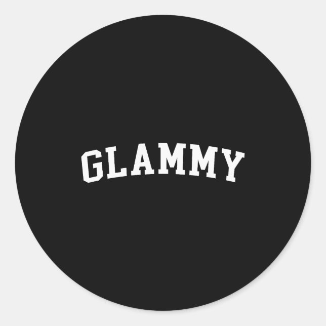 Glammy  runder aufkleber (Vorderseite)