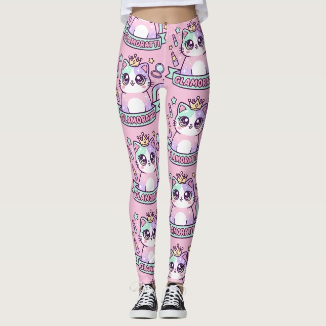 Glamoratti Katze Leggings (Vorderseite)