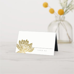 GLAMOROÖSE GOLD IMITATE WASSER LILLY LOTUS FLORAL PLATZKARTE