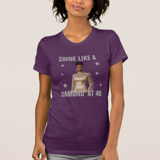 Glamorous 40th Birthday Photo T-Shirt