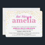 GLAMOROUS BAT MITZVAH rustikaler Goldkonfetti pink Einladung<br><div class="desc">HINWEIS - der glänzende Goldeffekt ist ein gedrucktes BildEine niedliche Konfetti, Polka Dot Design mit Goldfolie suchen Sie nach den BAT MITZVAH INVITATIONS Ihres Kindes. Wow Ihre Freunde und Familie mit dieser kleinen Zahl .D Setup als Vorlage ist es einfach für Sie, Ihre eigenen Daten hinzufügen, Ihr Foto hinzufügen oder...</div>