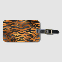 Glamorous Black Brown Tiger Stripes Animal Print