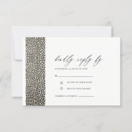 GLAMOROUS COPPER SILVER DOTS MOSAIC UAWG RSVP KARTE