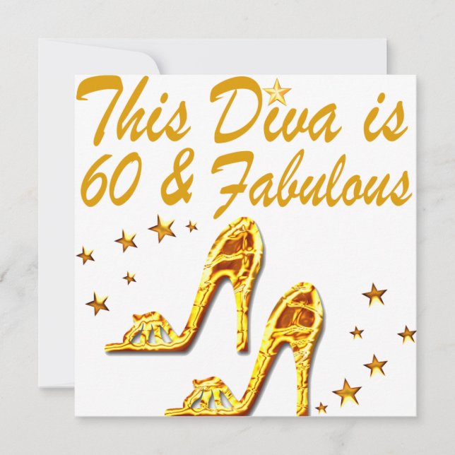 GLAMOROUS GOLD 60. GEBURTSTAG KARTE (Vorderseite)