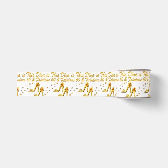 GLAMOROUS GOLD 60. GEBURTSTAG RIPSBAND (Vorderseite)