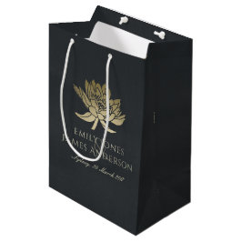 GLAMOROUS GOLD BLAUE BLACK LOTUS FLUSSBREITE MITTLERE GESCHENKTÜTE