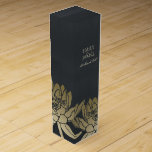 GLAMOROUS GOLD BLUE BLACK LOTUS FLORAL MONOGRAMM WEINBOX<br><div class="desc">Wenn Sie weitere Anpassungen oder andere passende Artikel benötigen,  kontaktieren Sie mich bitte unter yellowfebstudio@gmail.com</div>