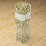 GLAMOROUS GOLD WHITE MOSAIC DOTS PERSONALISIERT Wein-Geschenkverpackung<br><div class="desc">Wenn Sie weitere Anpassungen oder andere passende Artikel benötigen,  kontaktieren Sie mich bitte unter yellowfebstudio@gmail.com</div>
