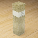 GLAMOROUS GOLD WHITE MOSAIC DOTS PERSONALISIERT Wein-Geschenkverpackung<br><div class="desc">Wenn Sie weitere Anpassungen oder andere passende Artikel benötigen,  kontaktieren Sie mich bitte unter yellowfebstudio@gmail.com</div>