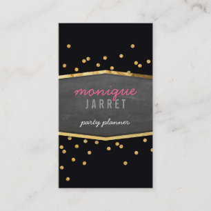 GLAMOROUS Goldfolie Glitzer Konfetti, modern schwa Visitenkarte
