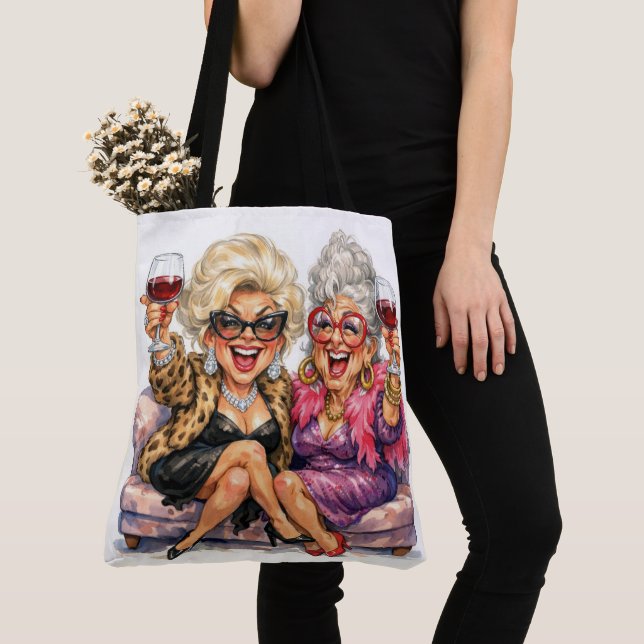 Glamorous Old Ladies With Red Wine Tasche (Von Nahem)