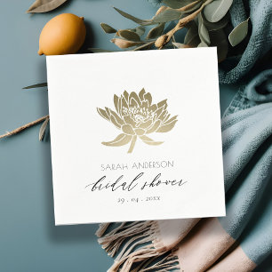 GLAMOROUS PALE GOLD WEISSES BRAUTPARTY SERVIETTE
