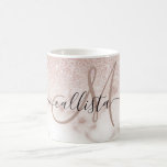 Glamorous Rose Gold White Glitter Marble Gradient Kaffeetasse<br><div class="desc">Dieses elegante und mädchenhafte Design ist perfekt für die trendige und stilvolle Mode. Es verfügt über ein Imitat gedruckt Rose Gold funkelnd Glitzer ombre Farbverlauf auf einer Rose rosa und weiß Marmor Stein Muster Hintergrund. Es ist glamourös, elegant, luxuriös, modern und elegant. ***WICHTIGE HINWEIS FÜR DESIGN: Für individuelle Designanfragen, wie...</div>