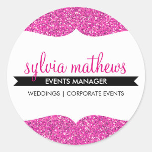 GLAMOROUS SIEGEL stilvoller Glitzer funkelnd hell  Runder Aufkleber