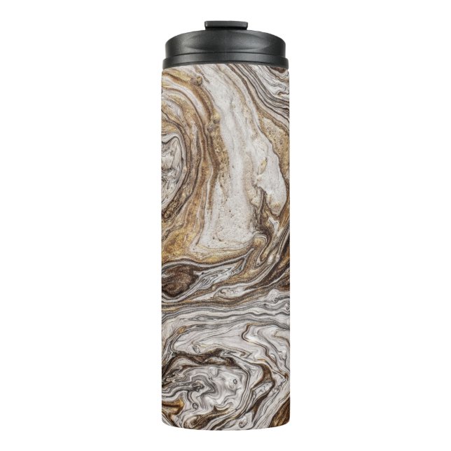 Glamour 001 flüssige Brauntöne Thermosbecher (Vorderseite)