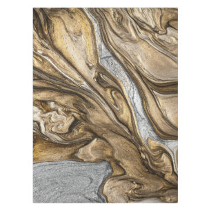 Glamour 002 flüssige braune Farben Tischdecke