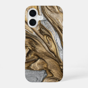 Glamour 002 flüssige Brauntöne iPhone 16 Hülle
