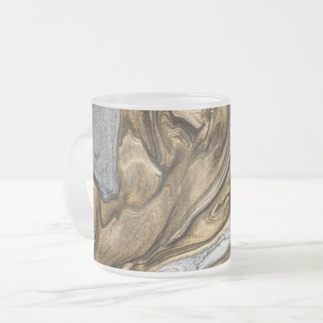 Glamour 002 flüssige Brauntöne Mattglastasse (Vorderseite Links)