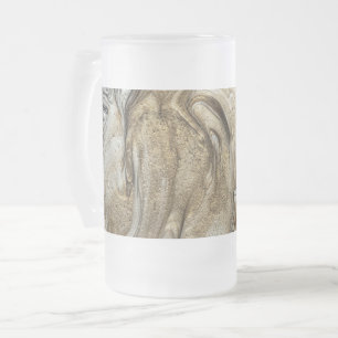 Glamour 003 flüssige Brauntöne Mattglas Bierglas