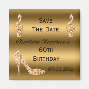 Glamour 60. Gold Stiletto Magnet