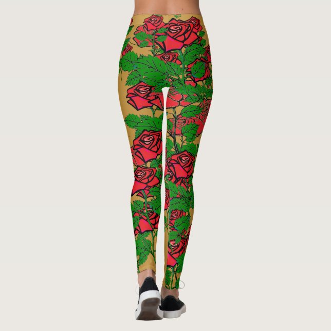 Glamour à la mode - Leggings Roses (Dos)