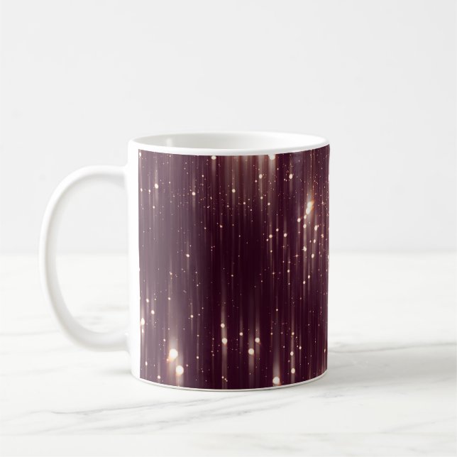 Glamour abstrakte rosa Lichter mit Glitzer Kaffeetasse (Links)