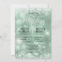 Glamour Aqua Glitzer Luxury Wedding