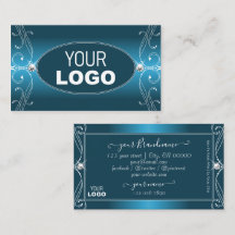 Glamour Aquamarin Blue Verziert Sparkle Jewels Log