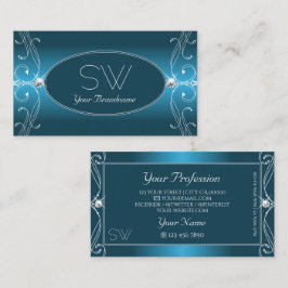 Glamour Aquamarin Blue Verziert Sparkle Jewels Mon Visitenkarte