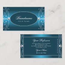 Glamour Aquamarin Blue Verziert Sparkle Jewels Sti
