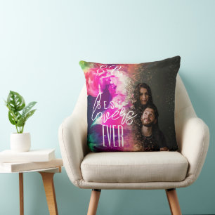 Glamour Best Lovers jemals Floral Overlay Foto Kissen