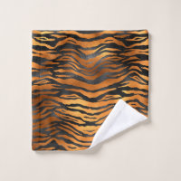 Glamour Black Brown Tiger Stripes Animal Print