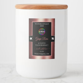 Glamour Black Shiny Wine Red Logo Product Label Lebensmitteletikett
