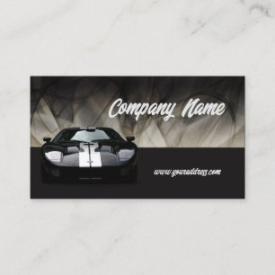 Glamour Black Sports Car Business Card Visitenkarte