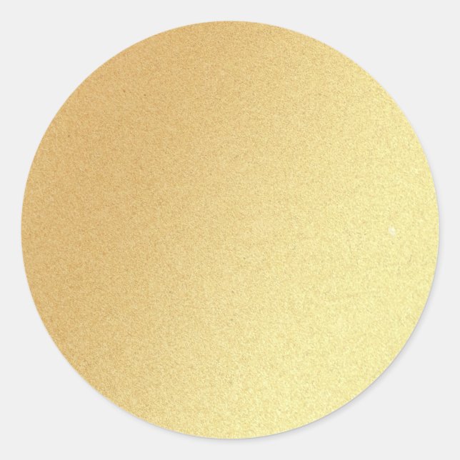 Glamour Blank Template Elegante Imitate Gold Glitz Runder Aufkleber (Vorderseite)