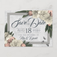 Glamour Blumengestein Save the Date