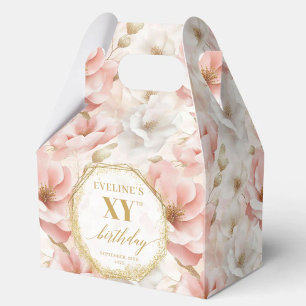 Glamour Boho Dusty Pink Rustic Gold Geburtstag Geschenkschachtel